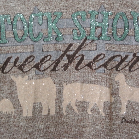 Women's 3/4 crochet sleeve Stock Show Sweetheart t-shirt - Picture 3 of 4